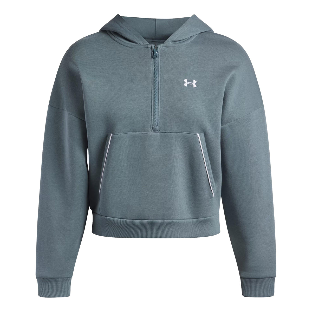 Under Armour Rival Fleece  Piped Half-Zip Sweatshirt Damen-weiß