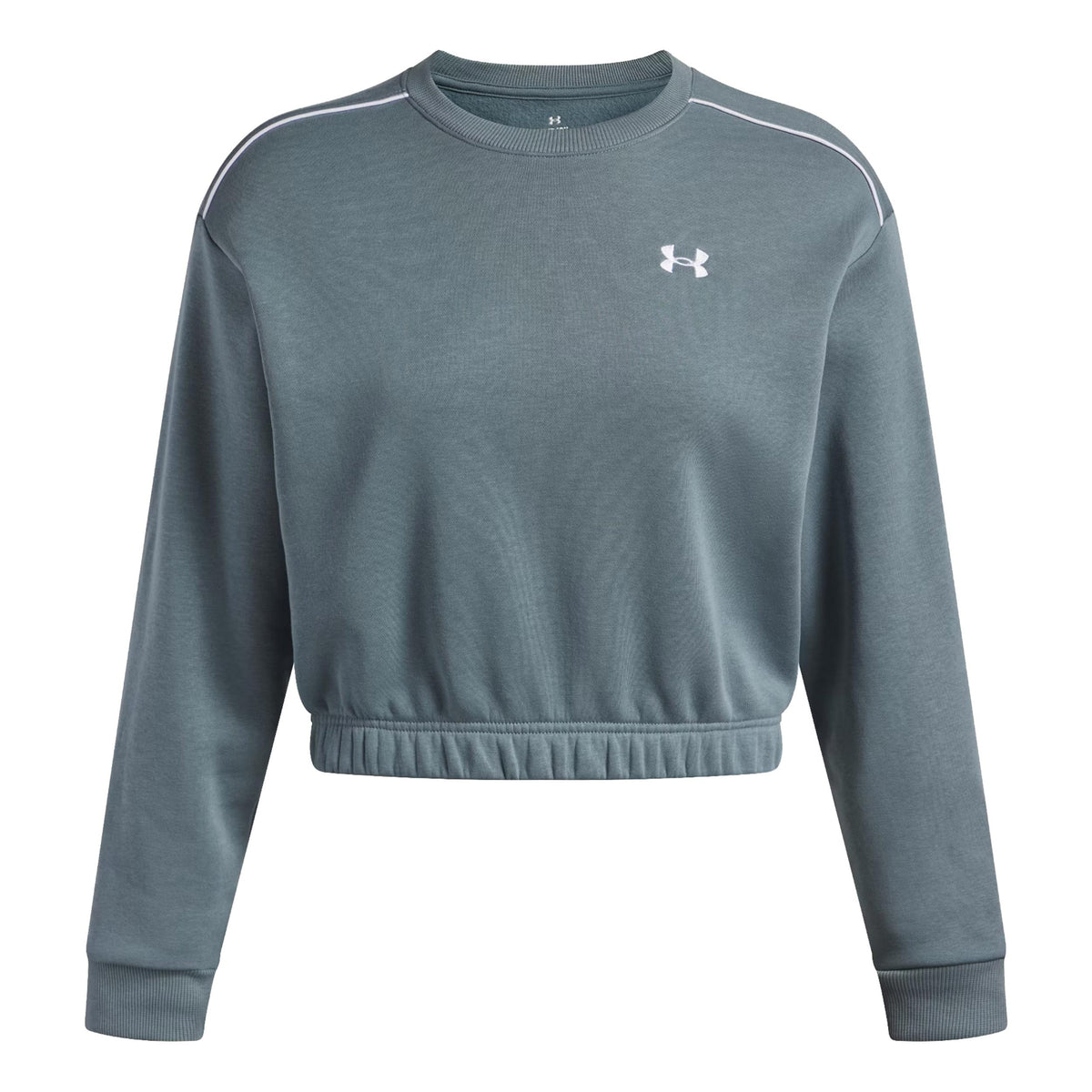Under Armour Rival Fleece Piped Crew Sweatshirt Women-blue grey