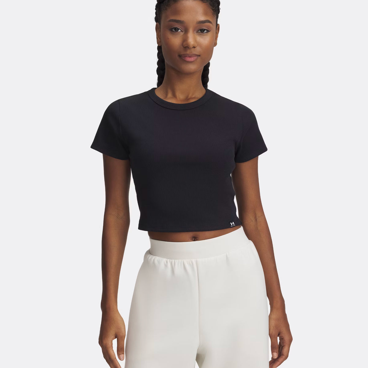 Under Armour Rival Rib T-Shirt Damen-Schwarz