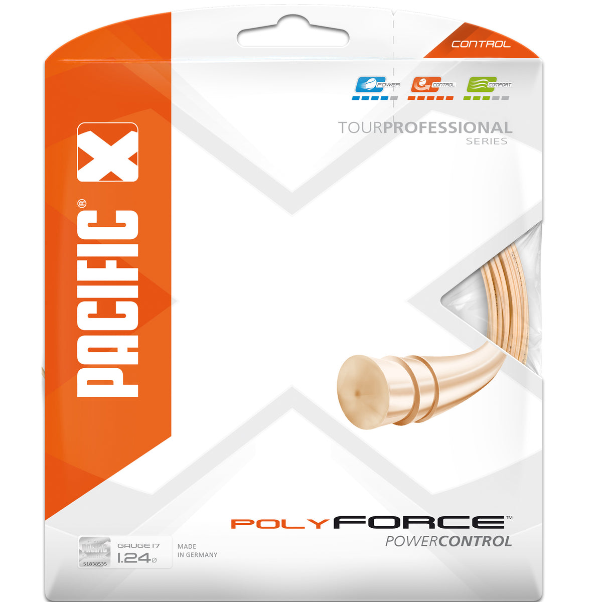 Pacific Poly Force String Set 12,2m-Neon Orange