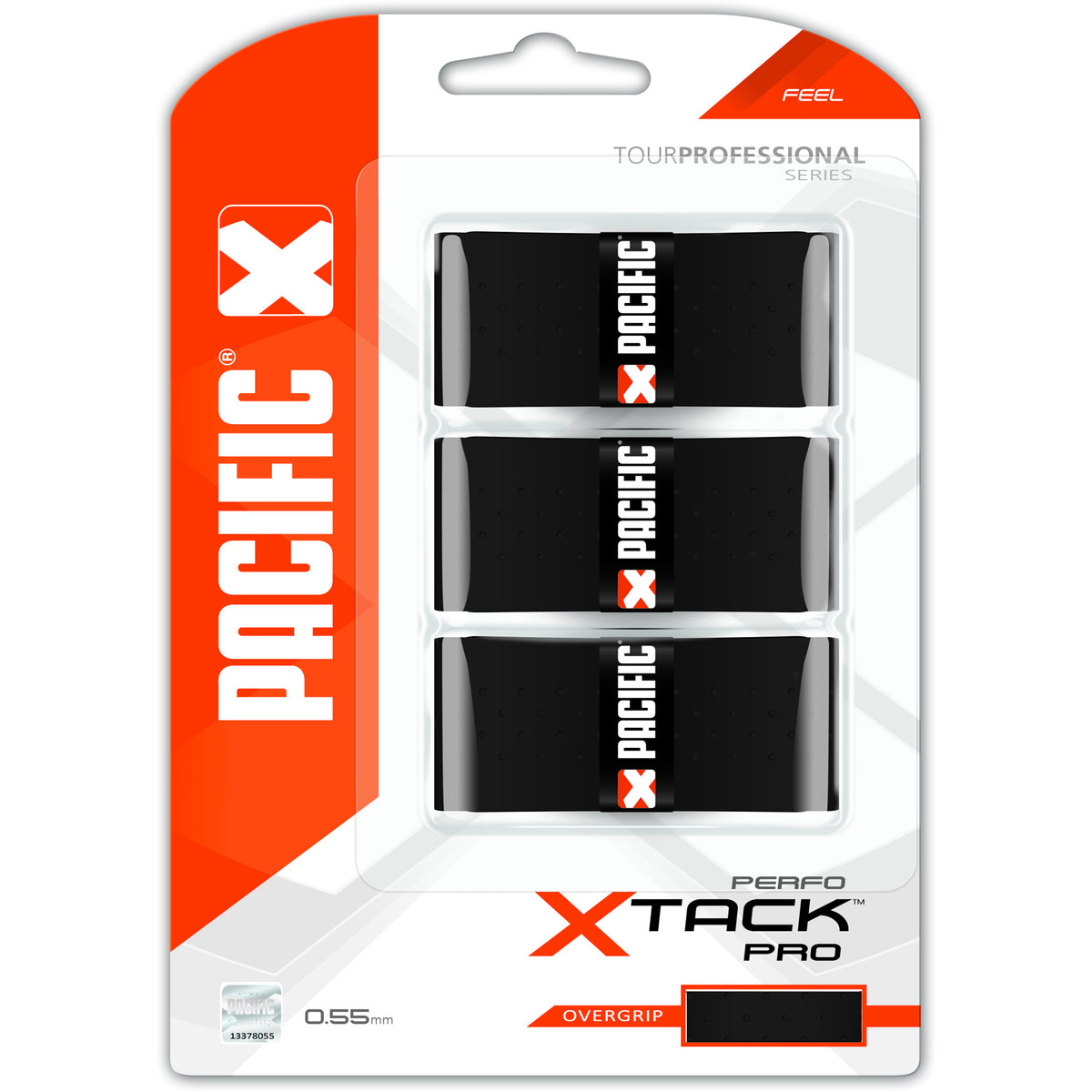 Pacific X Tack Pro Perfo 3er Pack-Schwarz