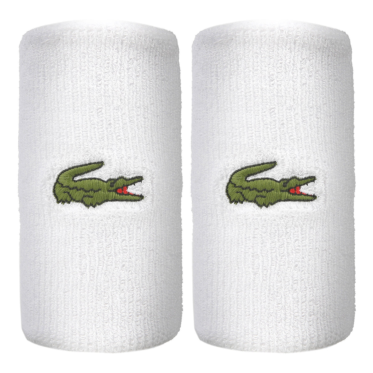 Lacoste Wristband 2 Pack long - white, green