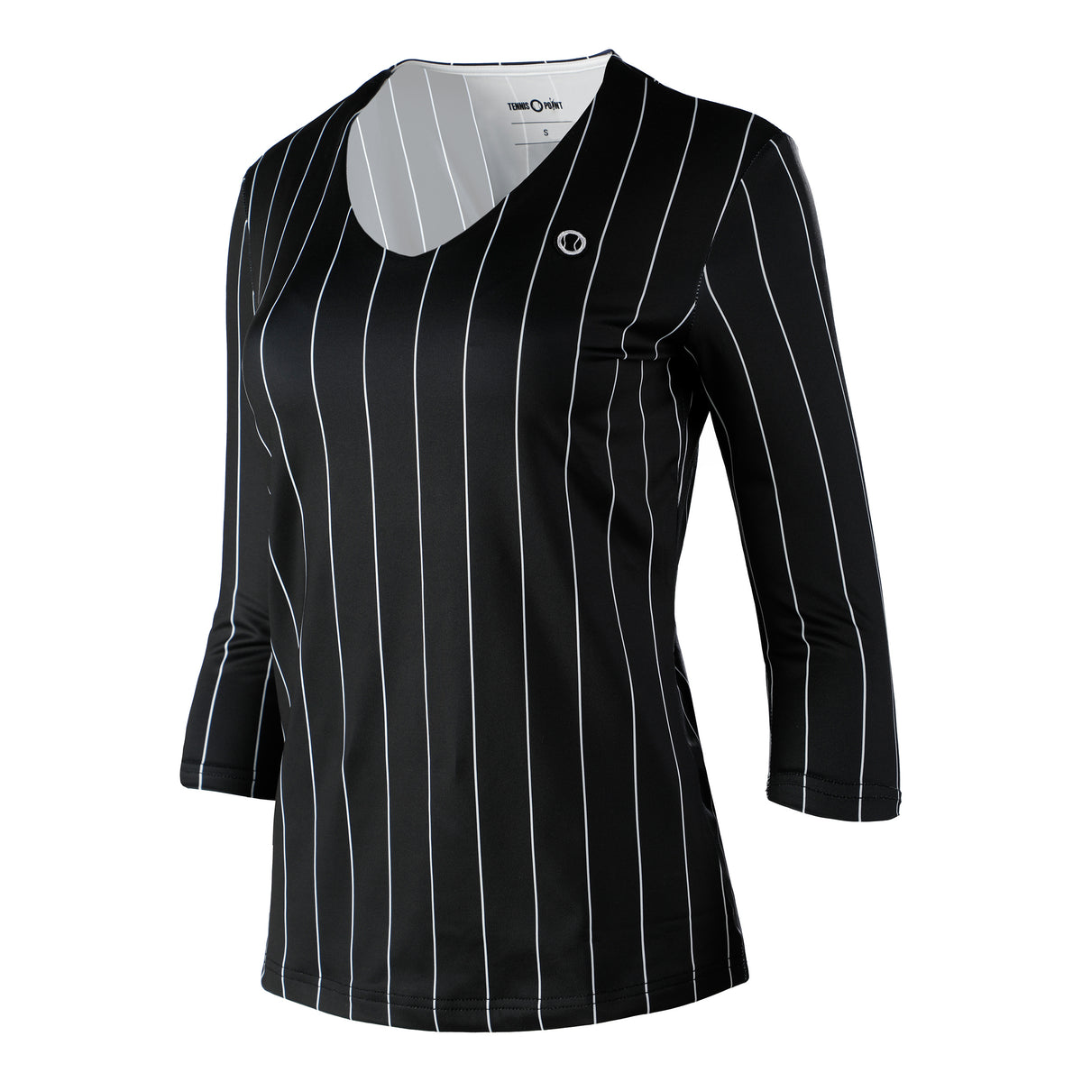 Tennis-Point Stripes Long Sleeve Special Edition Women-Black,White