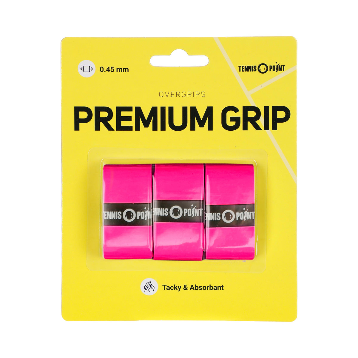 Tennis-Point Premium Grip 3er Pack-Pink