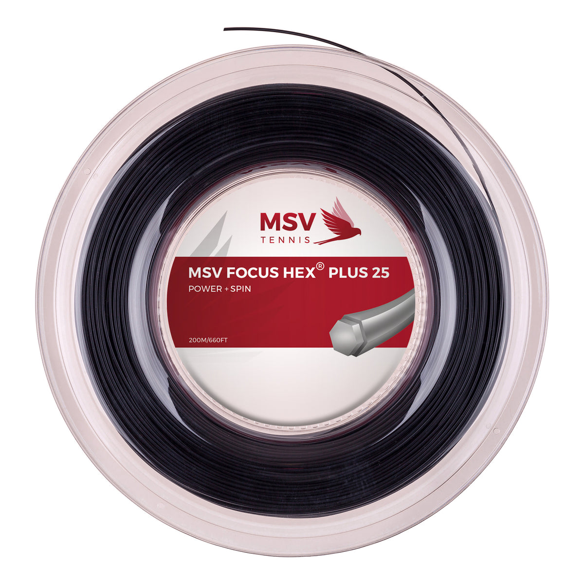 MSV Focus-HEX Plus 25 Saitenrolle 200m-Schwarz