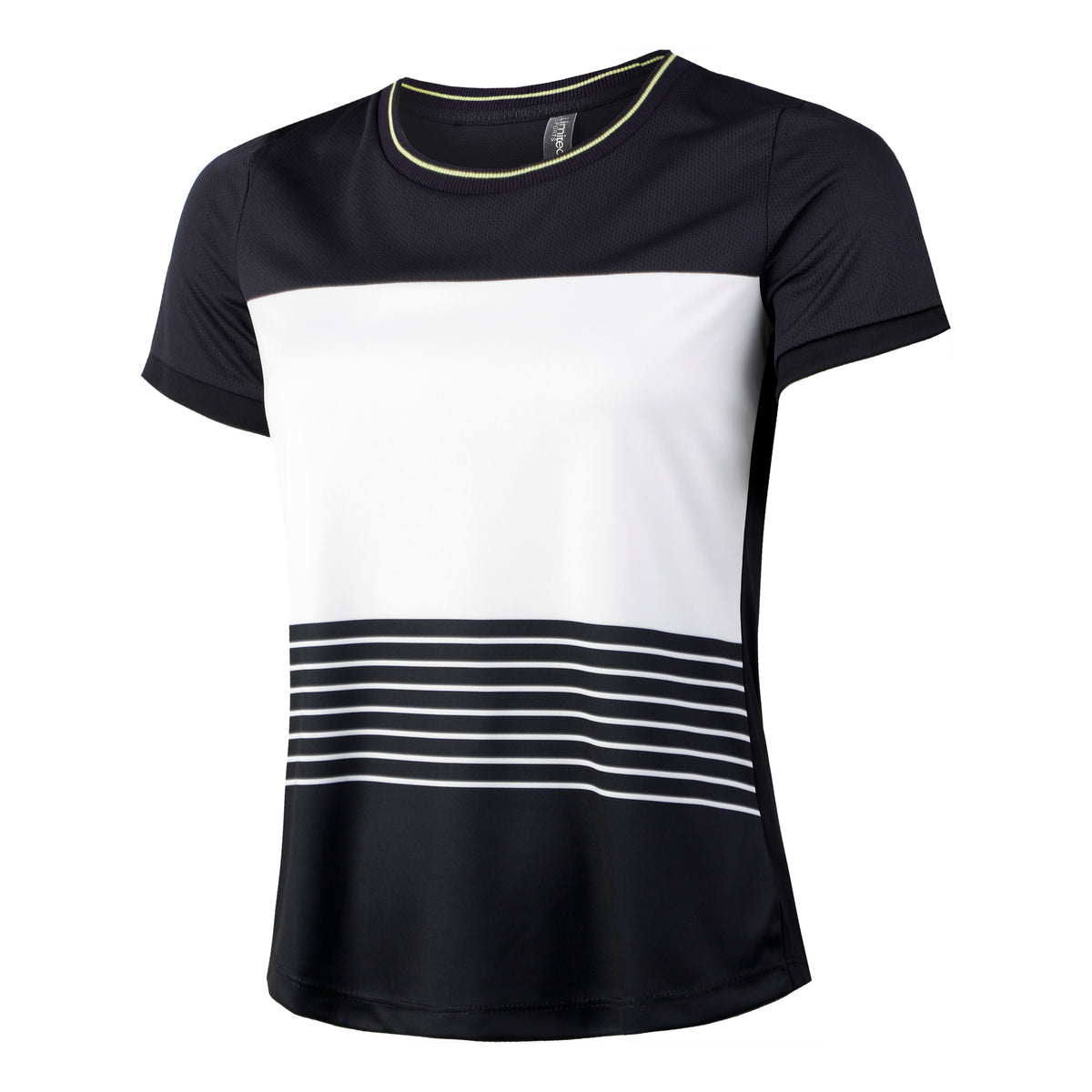 Limited Sports Stripes T-Shirt Damen - blau, weiß