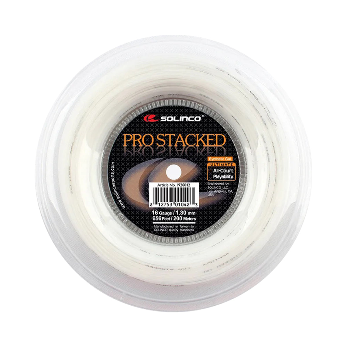 Solinco Pro-Stacked String Reel 200m-White