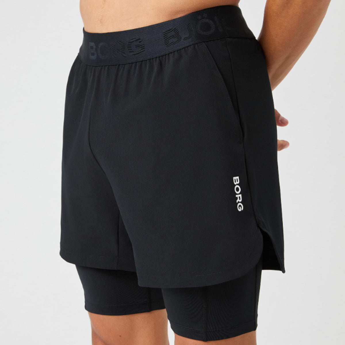 Björn Borg Borg 2 In 1 Shorts Herren - schwarz