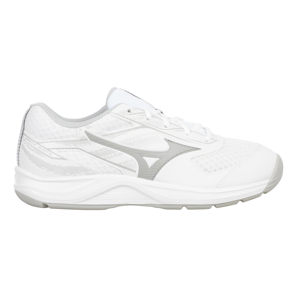 Mizuno Break Shot 5 Teppichschuh Damen-Weiß,Grau