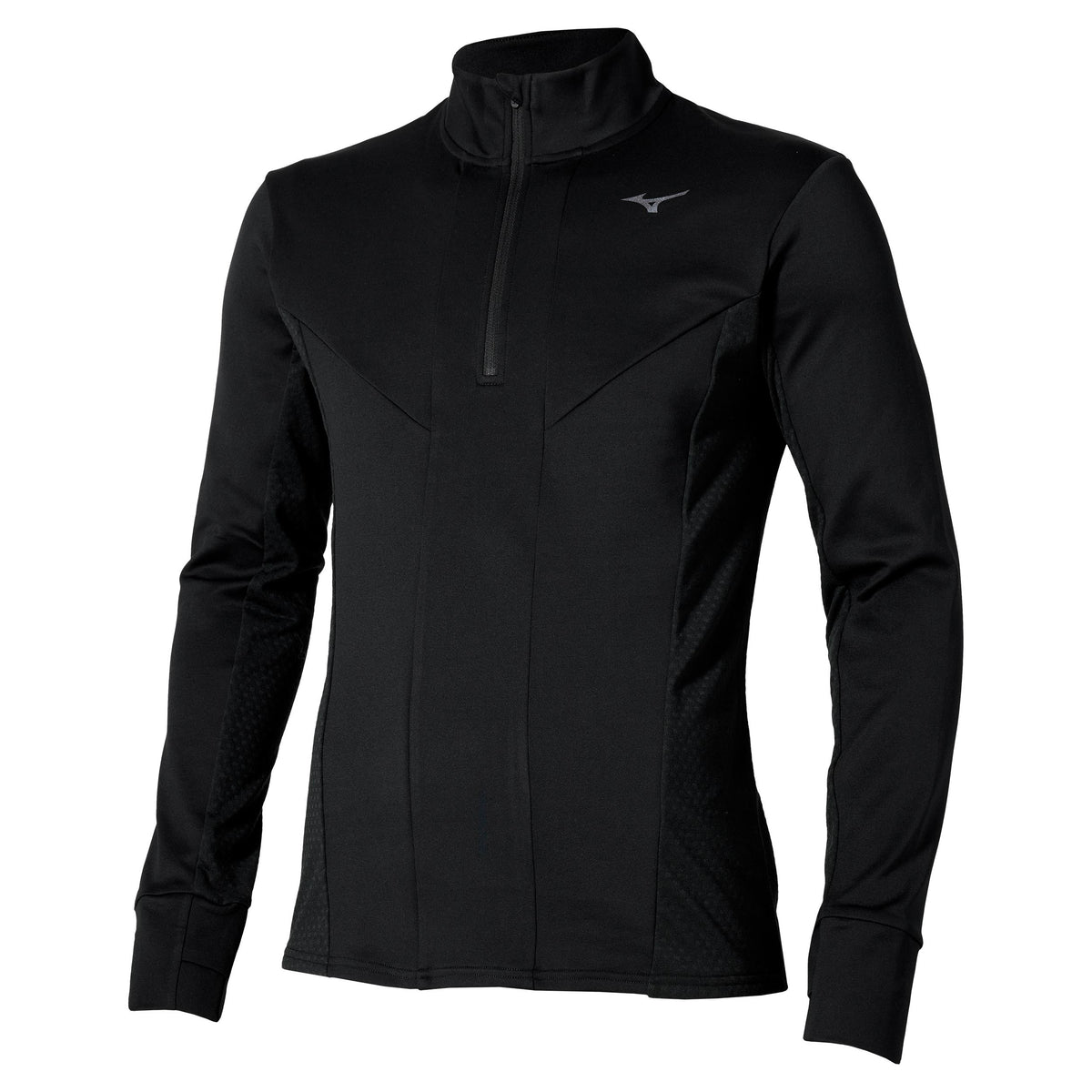 Mizuno Active Warmalite Half Zip Running Shirt Men-Black