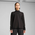 Velocity Cloudspun 1/4 Zip  Laufshirt Damen - schwarz
