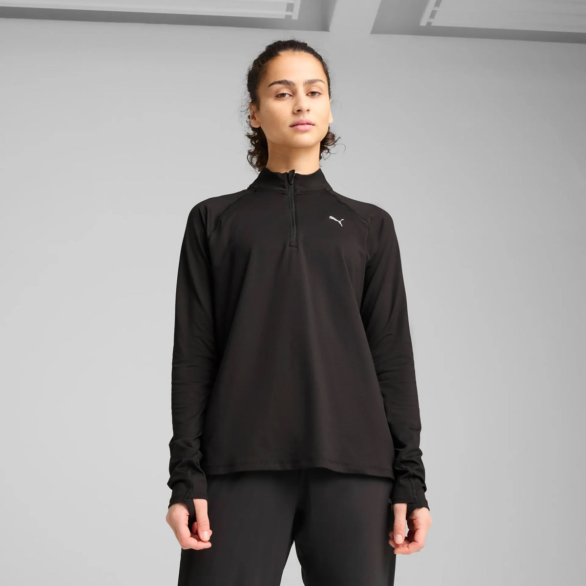 Puma Velocity Cloudspun 1/4 Zip  Laufshirt Damen - schwarz