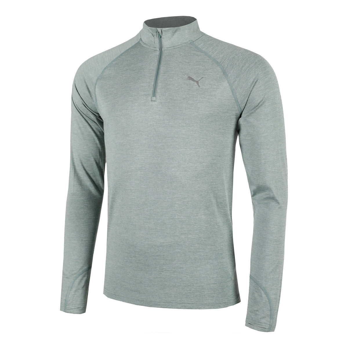 Puma Velocity Cloudspun 1/4 Zip  Laufshirt Herren - grün