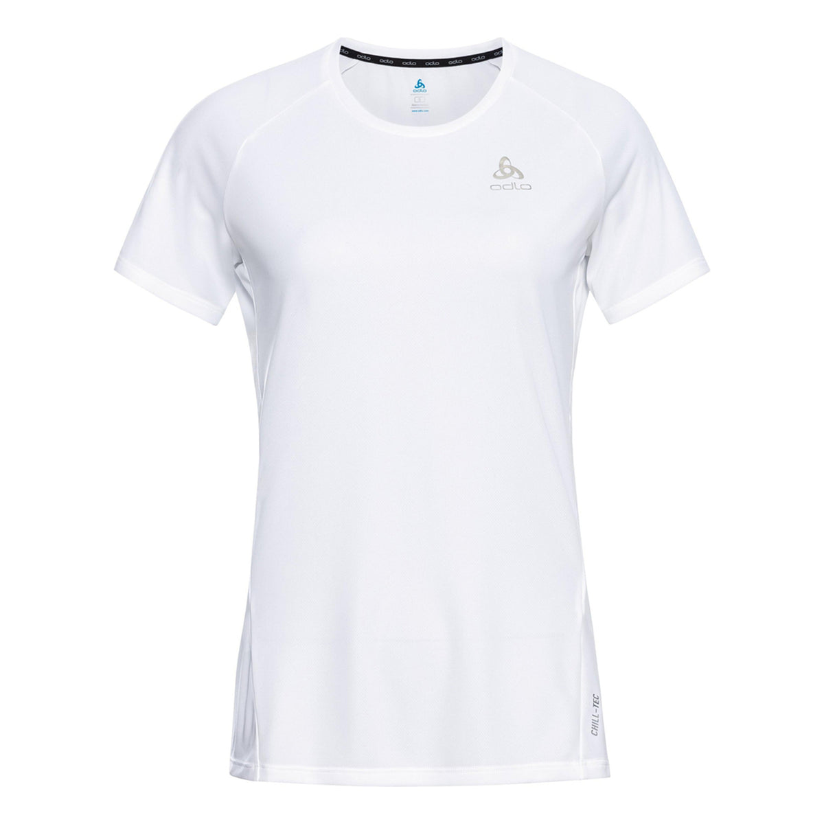 Odlo Crew Neck Essential Chill-Tech Running Shirt Women-White