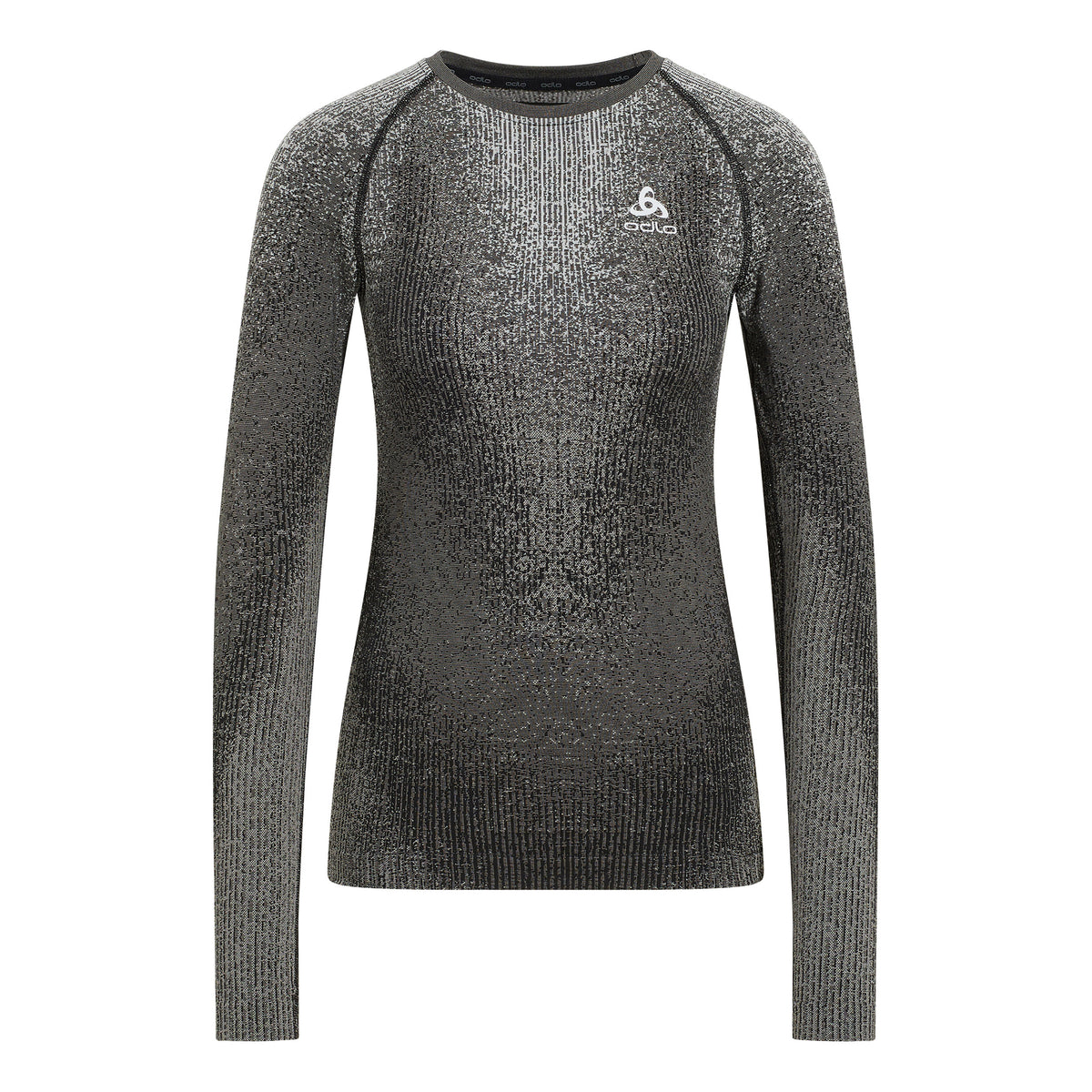 Odlo Blackcomb Eco Big Logo Top Crew Neck Unterhemd Damen-Schwarz