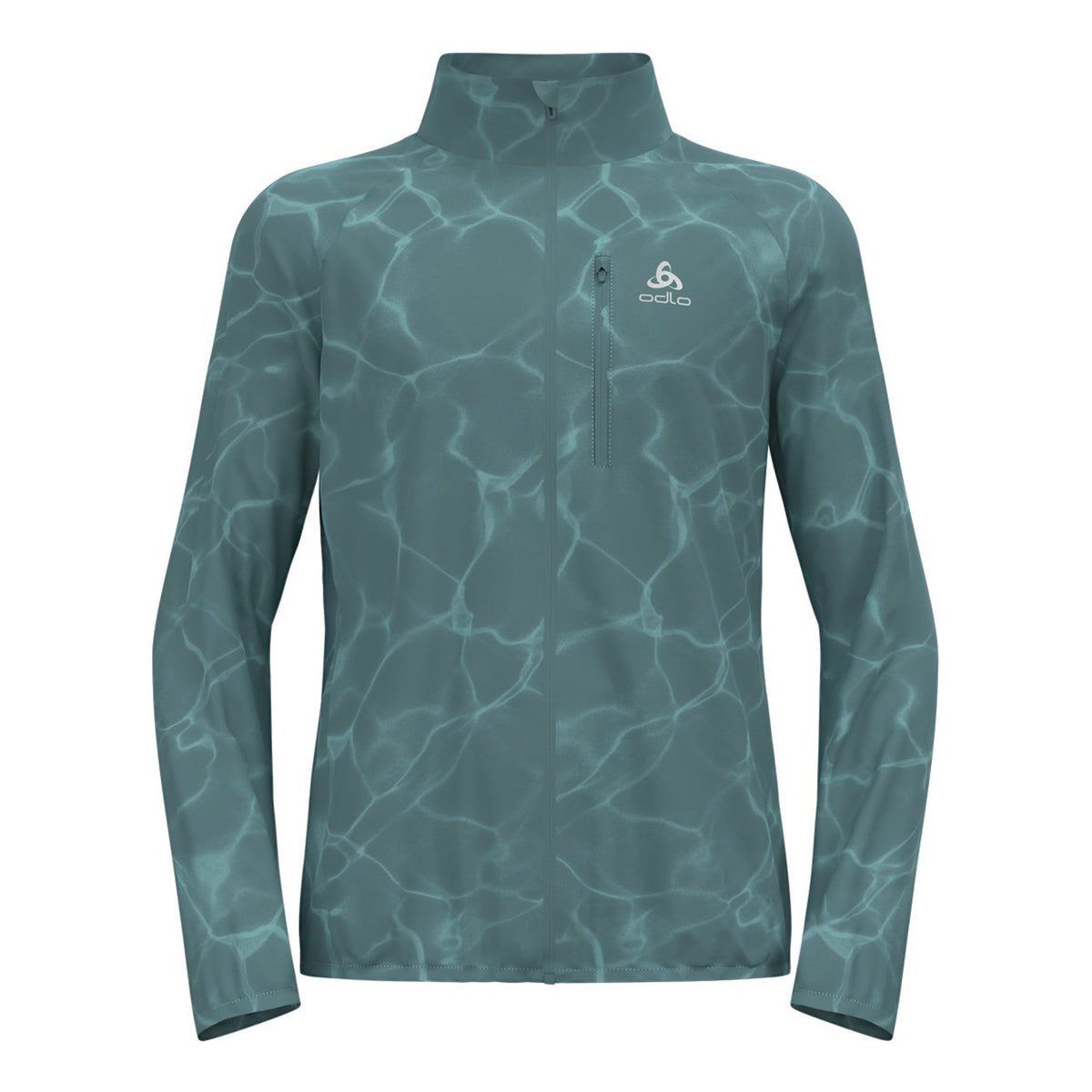 Odlo Zeroweight Print Running Jacket Men-Blue Grey