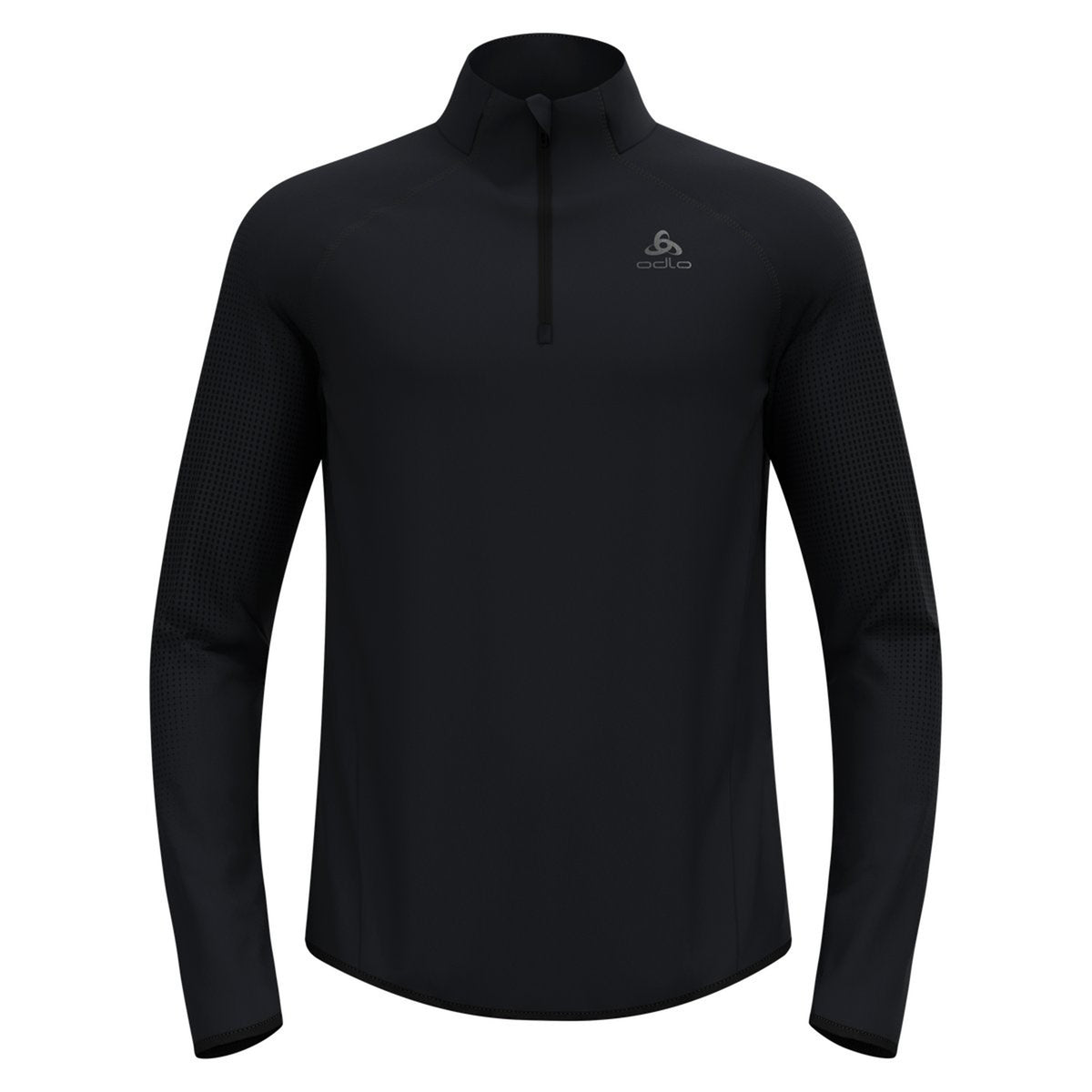 Odlo Zeroweight Warm Mid Layer 1/2 Zip Laufshirt Herren - schwarz