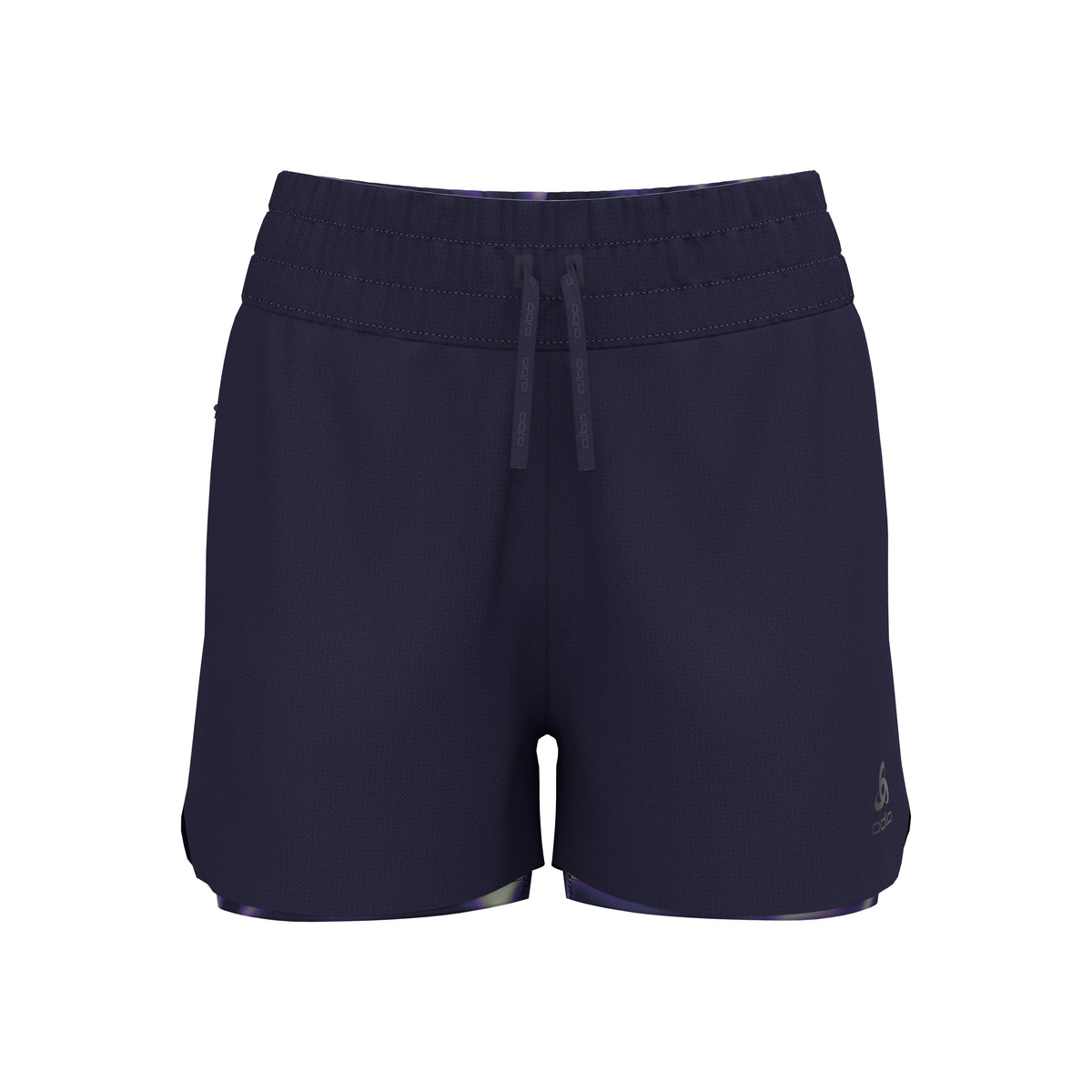 Odlo Zeroweight Print 3in 2in1 Running Shorts Women-Dark Blue