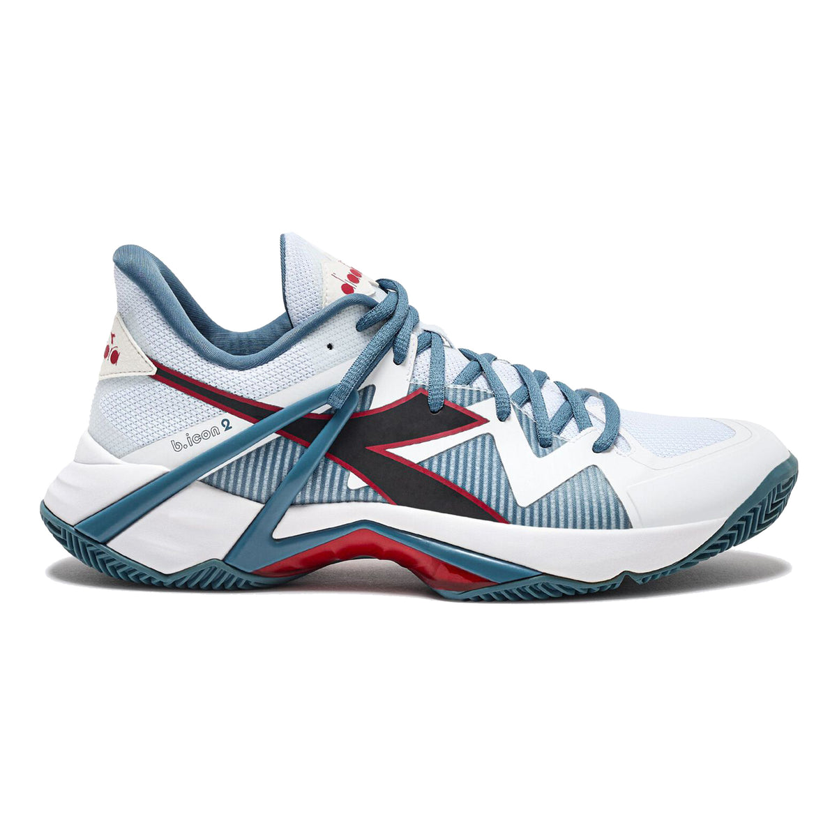Diadora B.Icon 2 Sandplatzschuh Herren-weiß,petrol
