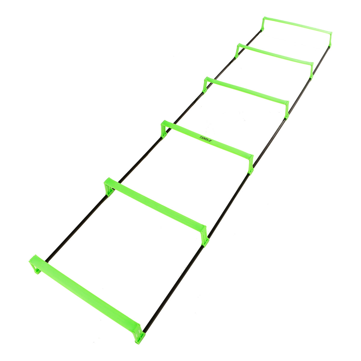 TOOLZ Koordinationsleiter Mit Hürde 2m Training Aids 2m-Black,Green