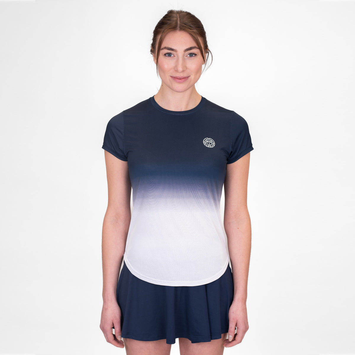 BIDI BADU Crew Gradiant T-Shirt Women-Dark Blue,White