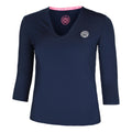 Crew V-Neck Longsleeve Damen-Dunkelblau