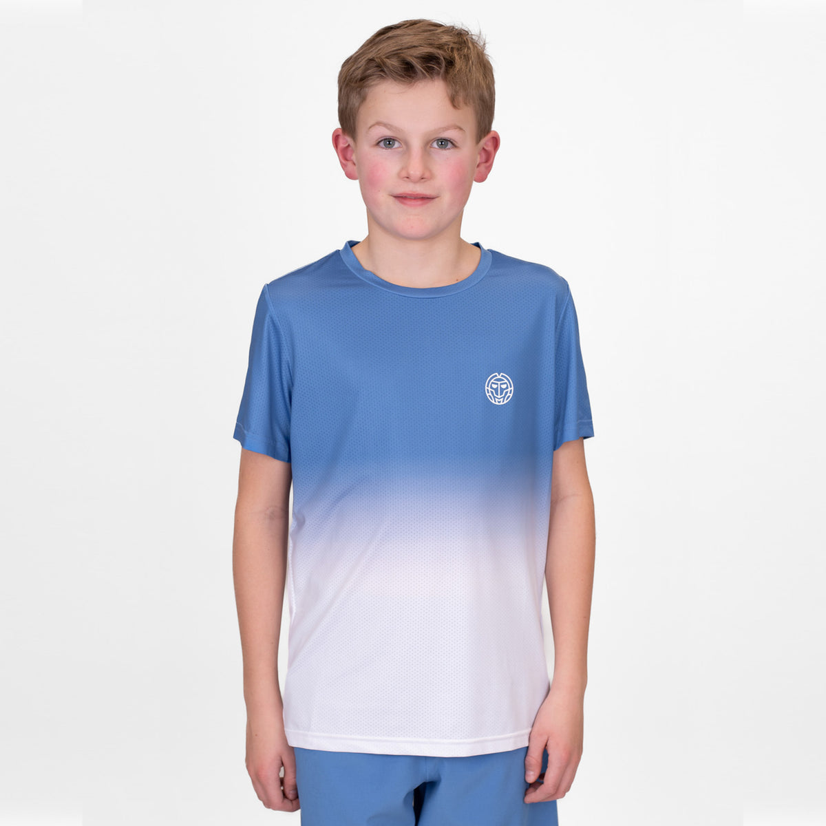 BIDI BADU Crew Gradiant T-Shirt Jungen-Blau,Weiß