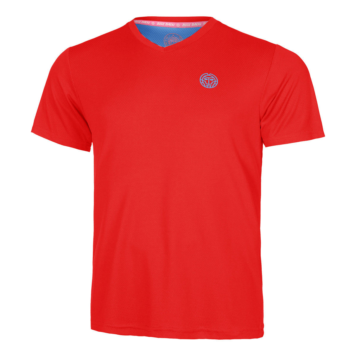 BIDI BADU Crew Inside Out V-Neck T-Shirt Herren - rot