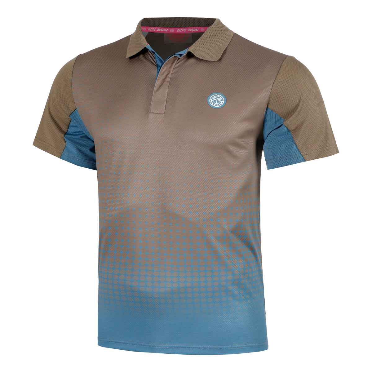 BIDI BADU Spectrum Spirit Polo Men-Brown,Blue