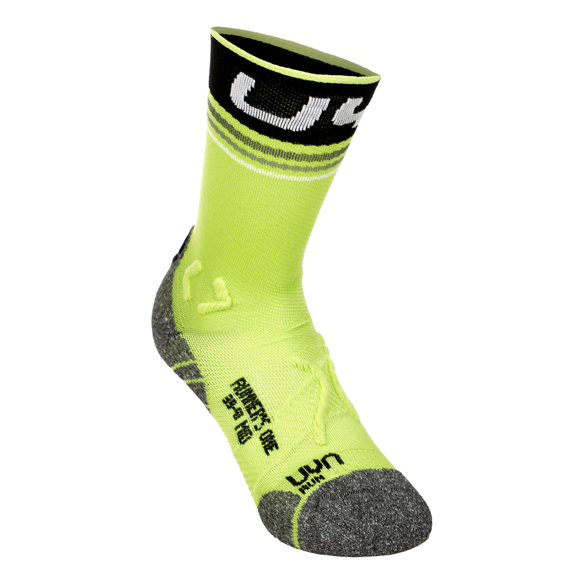 UYN Runner's Mid One Running Socks Men-Green,Black