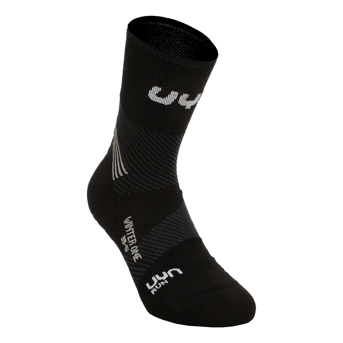 UYN Run Winter One Running Socks Men-Black,White