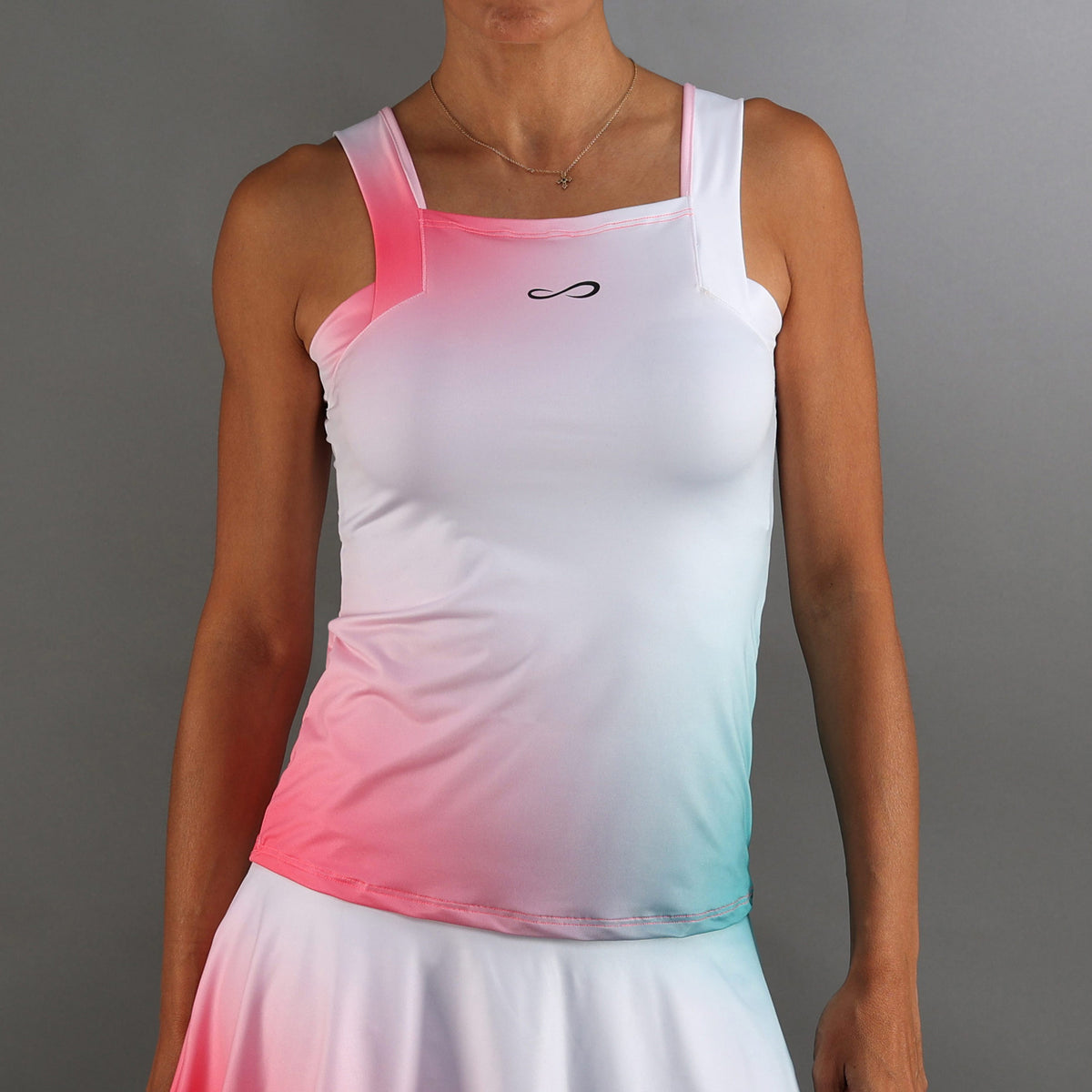 Endless Breeze Tank Top Women-Neon Pink,White