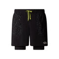 Sunriser 2in1 6in Running Shorts Men-Black,Neon Green