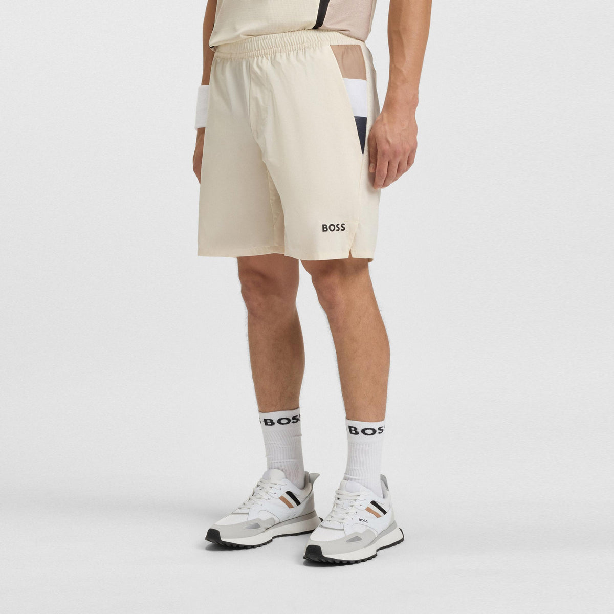 BOSS Match 9in Shorts Men-cream