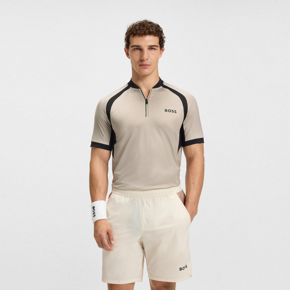 BOSS Matchball Polo Herren-creme