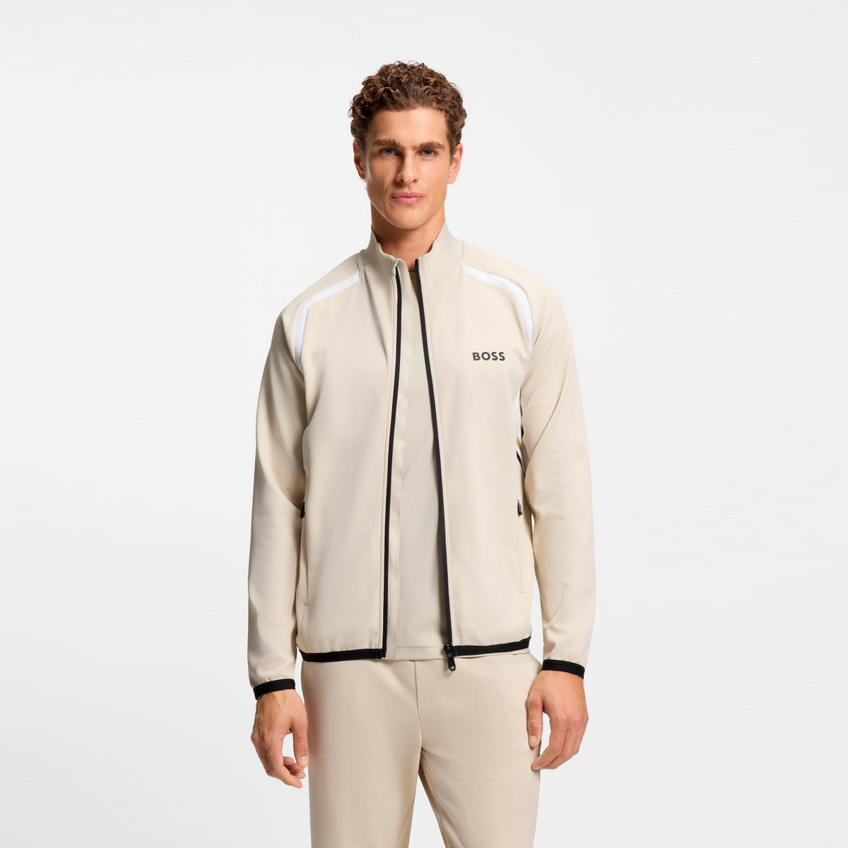 BOSS Spin Trainingsjacke Herren - beige