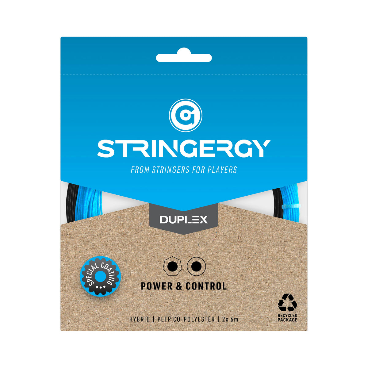 Stringergy Duplex Saitenset 2x 6m-Schwarz,Blau