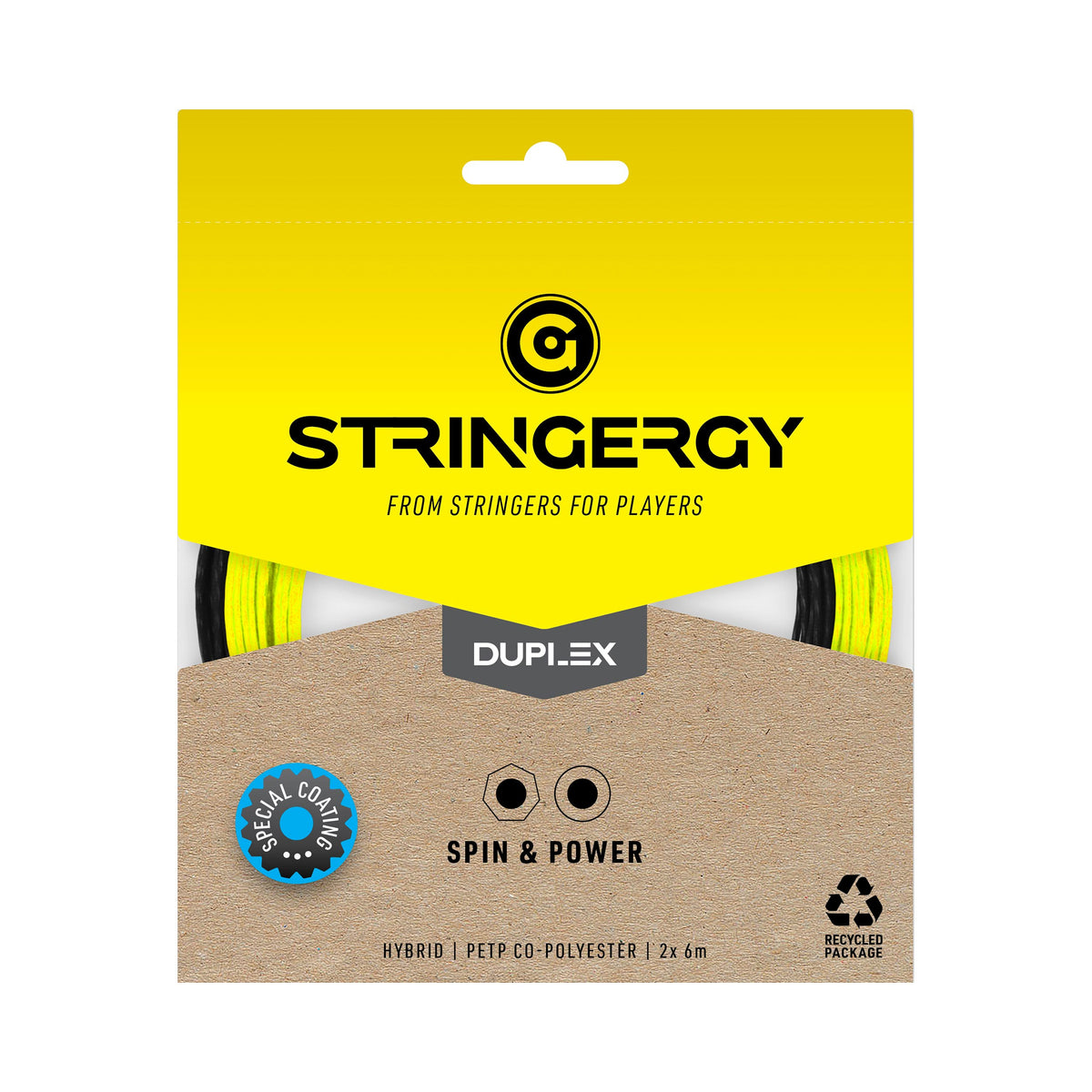 Stringergy Duplex Saitenset 2x 6m-Schwarz,Gelb