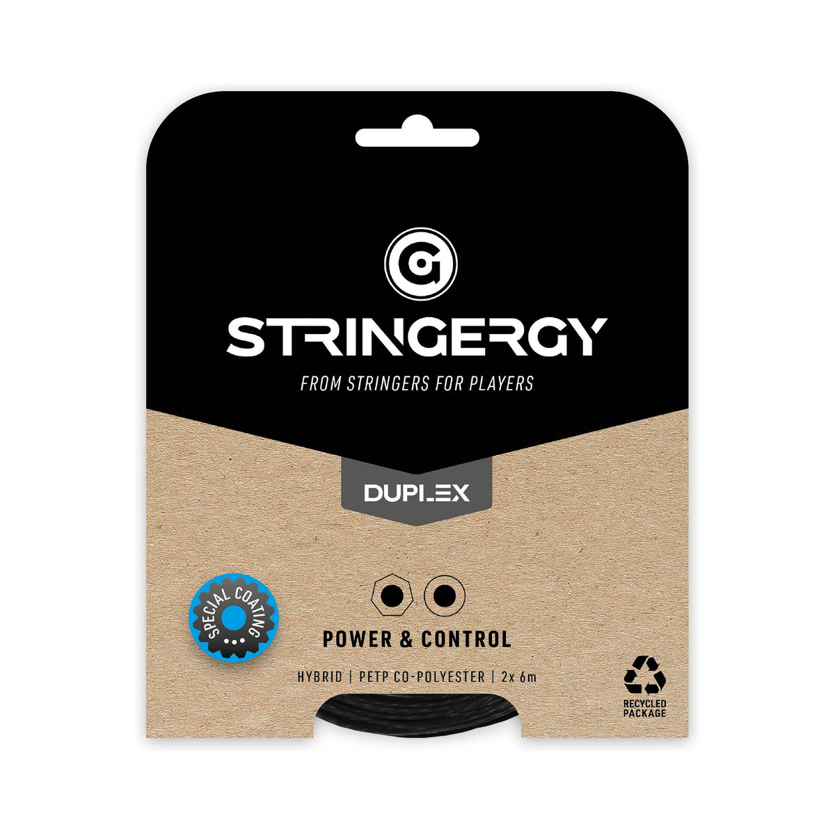 Stringergy Duplex Saitenset 2x 6m-Schwarz,Schwarz