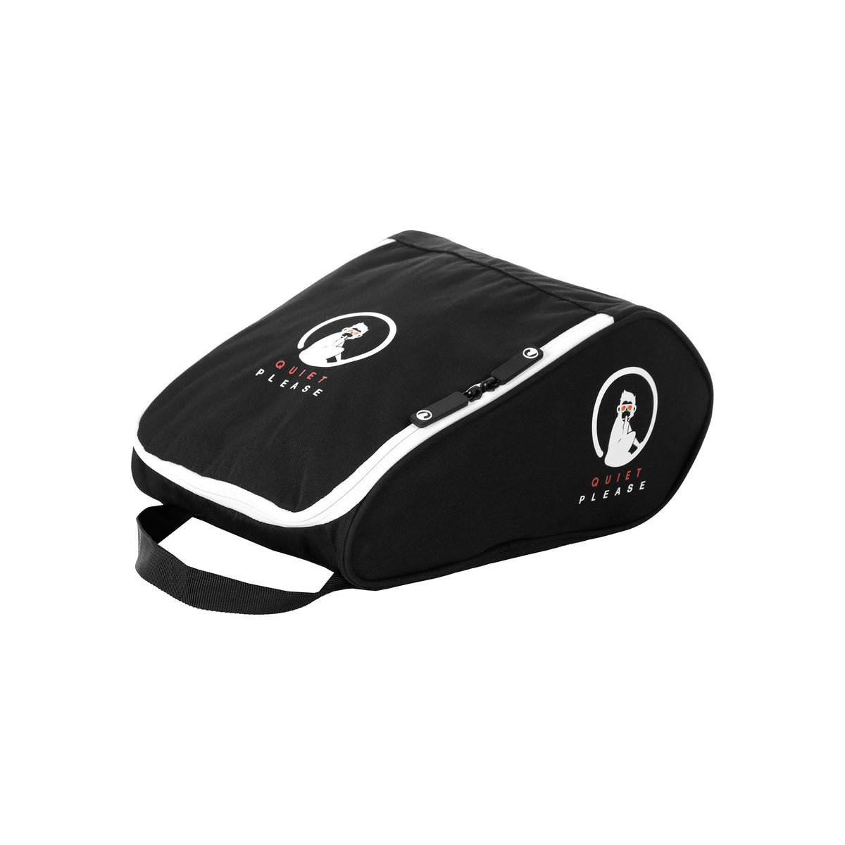 Quiet Please Shoe Bag-Black