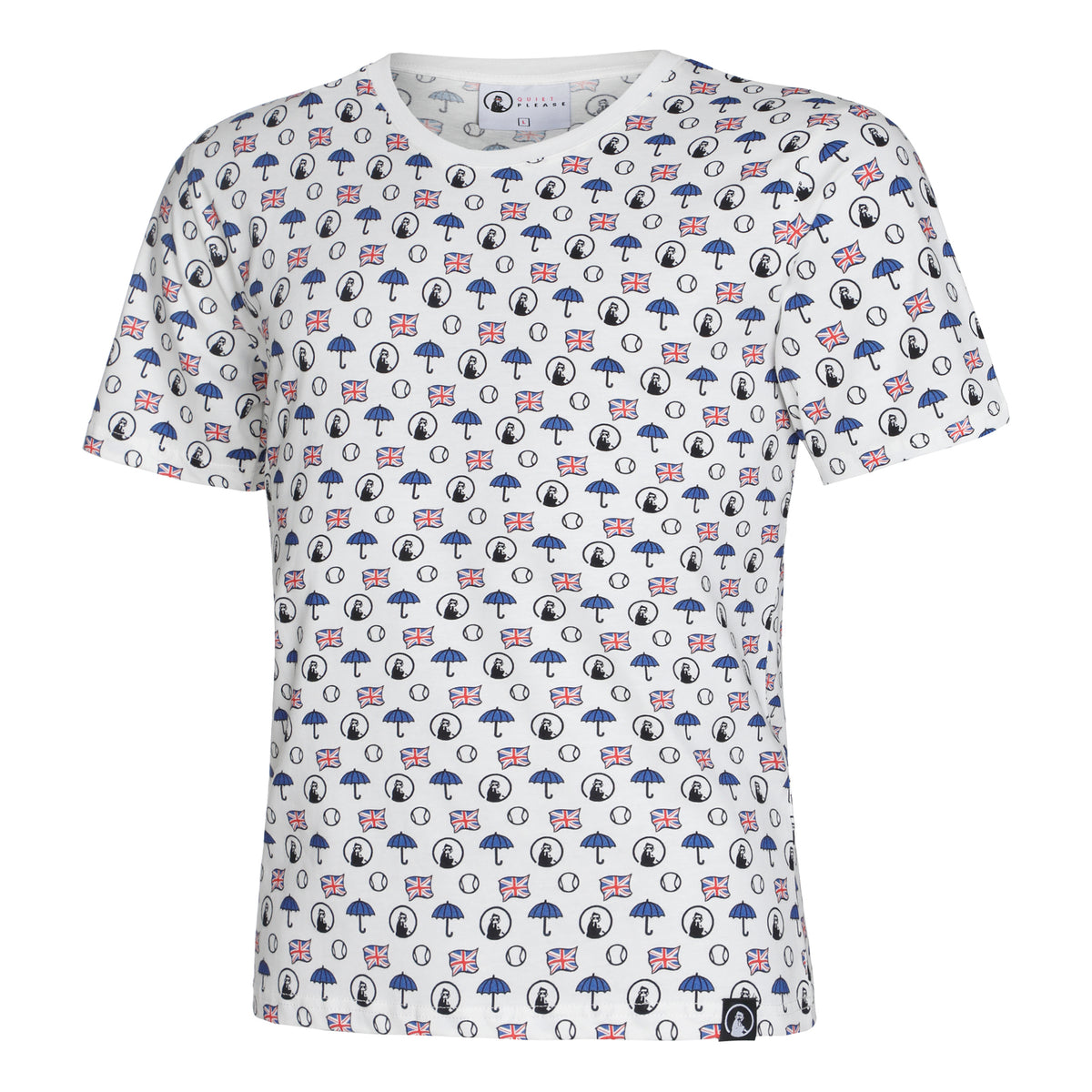 Quiet Please London Statement T-Shirt Men-White,Multicoloured