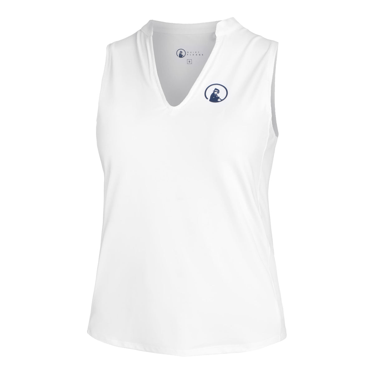Quiet Please Slice Tank-Top Damen-Weiß