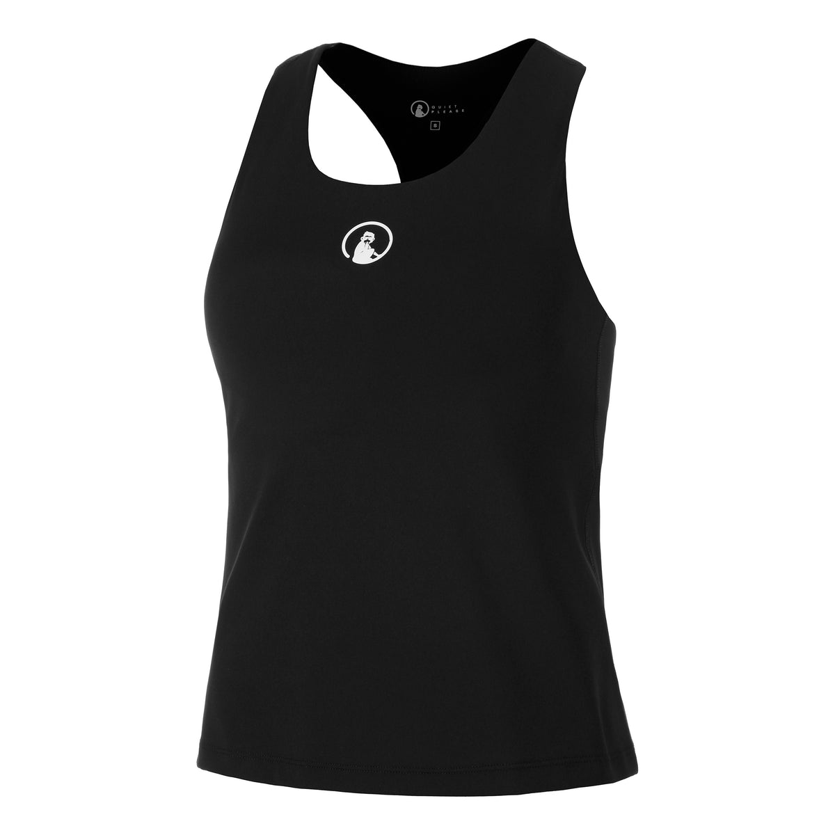 Quiet Please Inside In Tank Top Women-Black