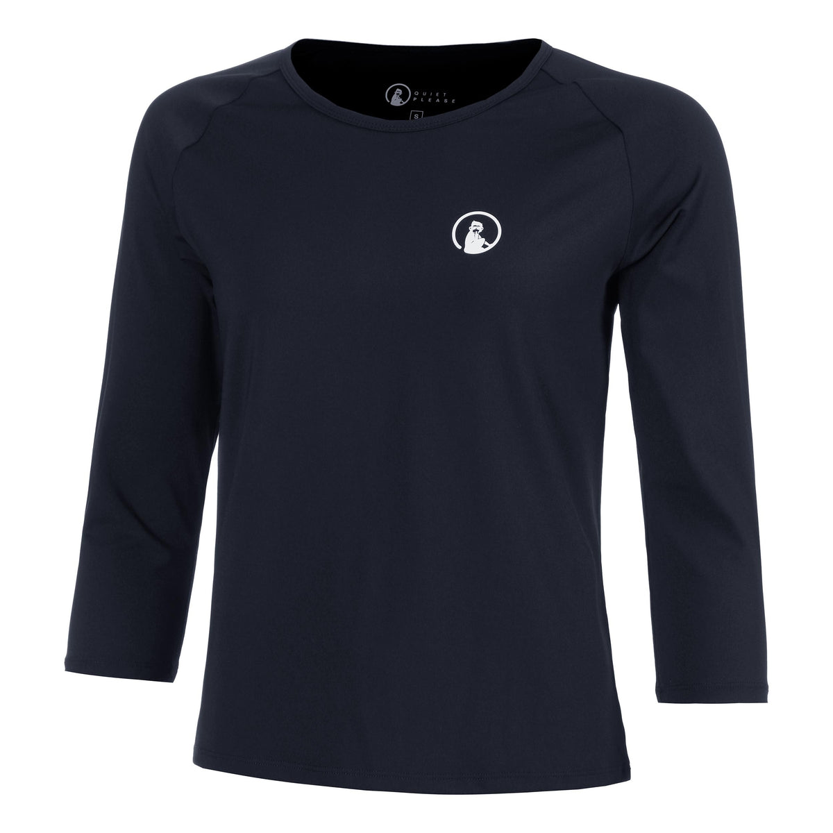 Quiet Please Mixed Long Sleeve Women-Dark Blue