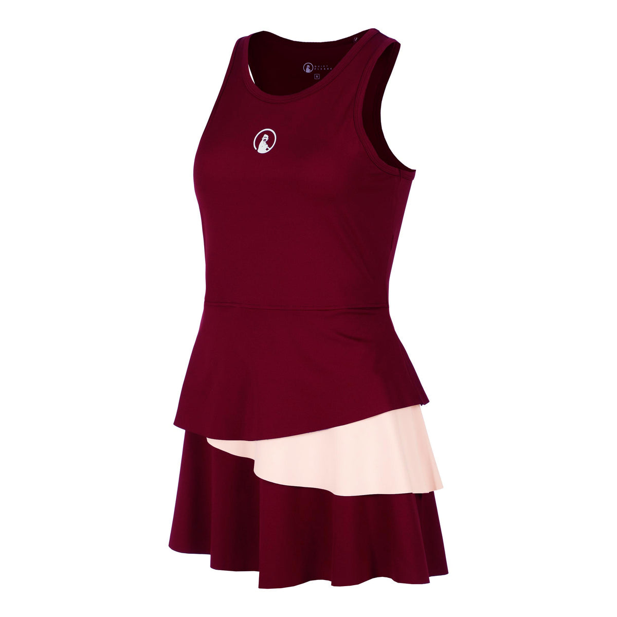 Quiet Please Endlessly Flounce Dress Women-Wine Red,Pink
