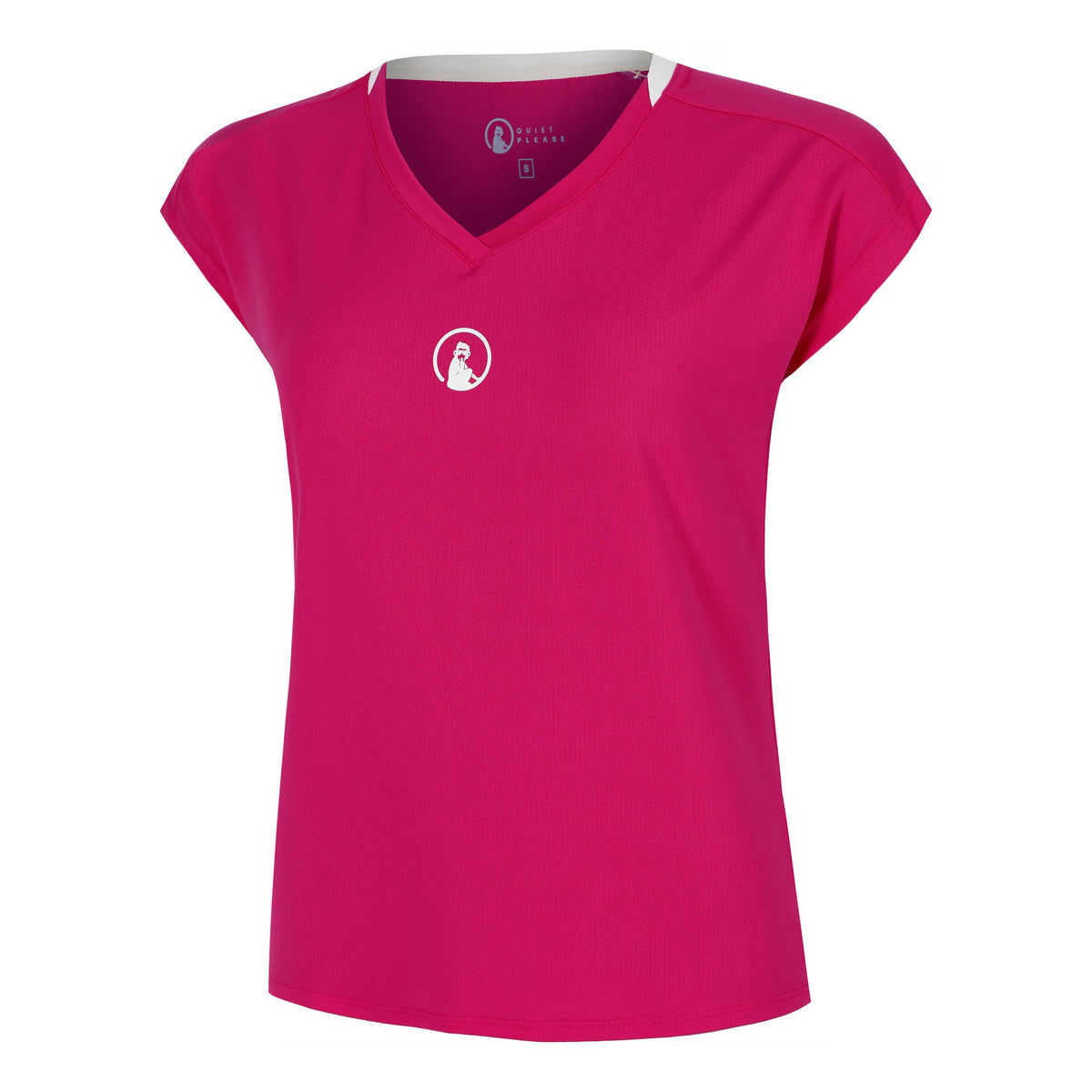 Quiet Please Create Volley T-Shirt Damen-Pink,Weiß