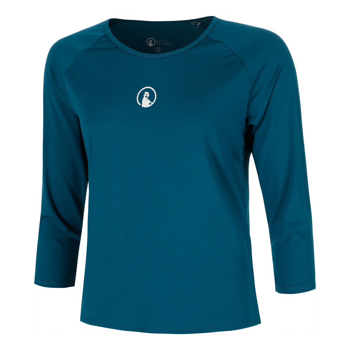 Quiet Please 35913 Long sleeve Women-petrol, white