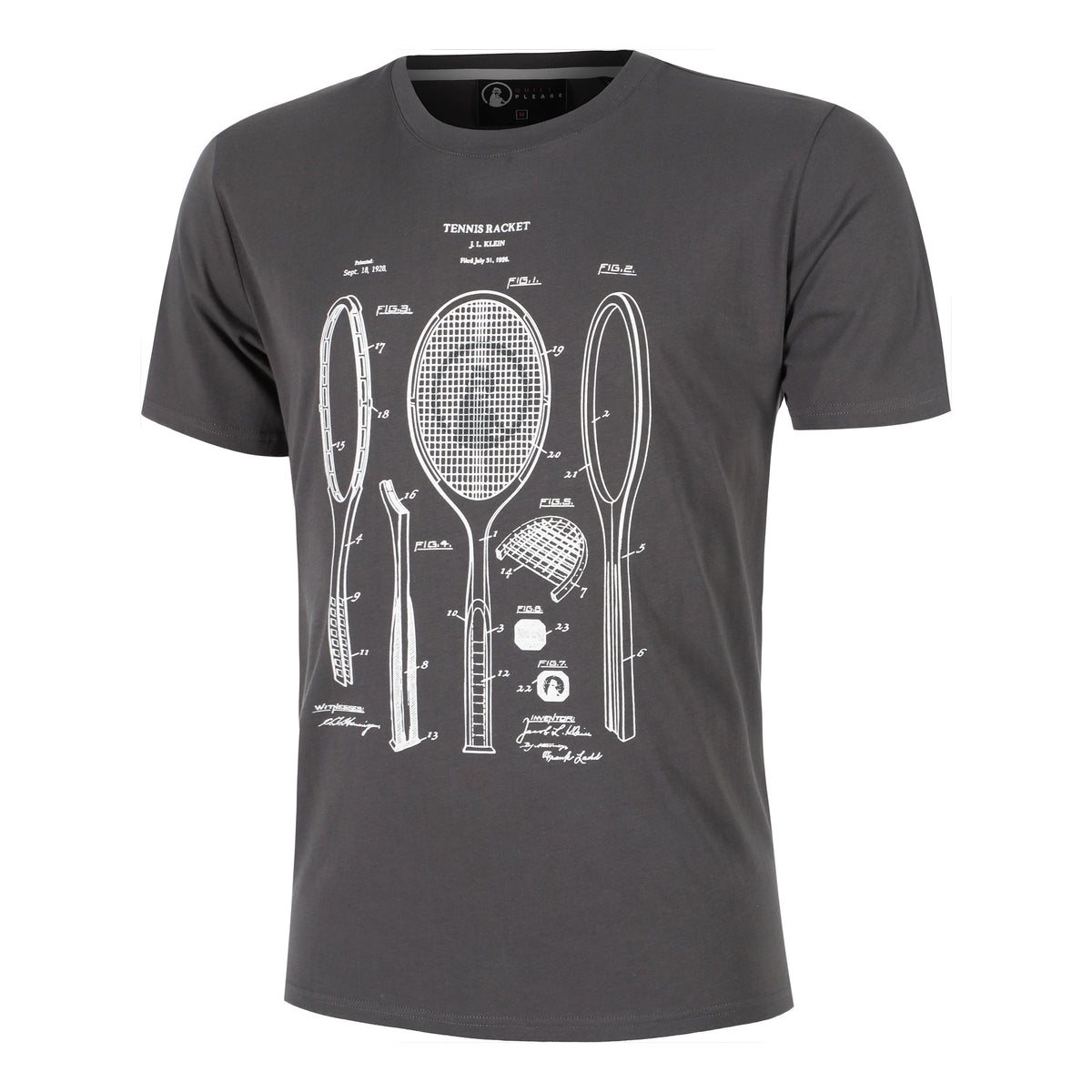 Quiet Please Endlessly Rackitecture T-Shirt Men-Anthracite,White