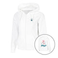 Create Flower Zip Sweatjacke Damen-Weiß,Mehrfarbig