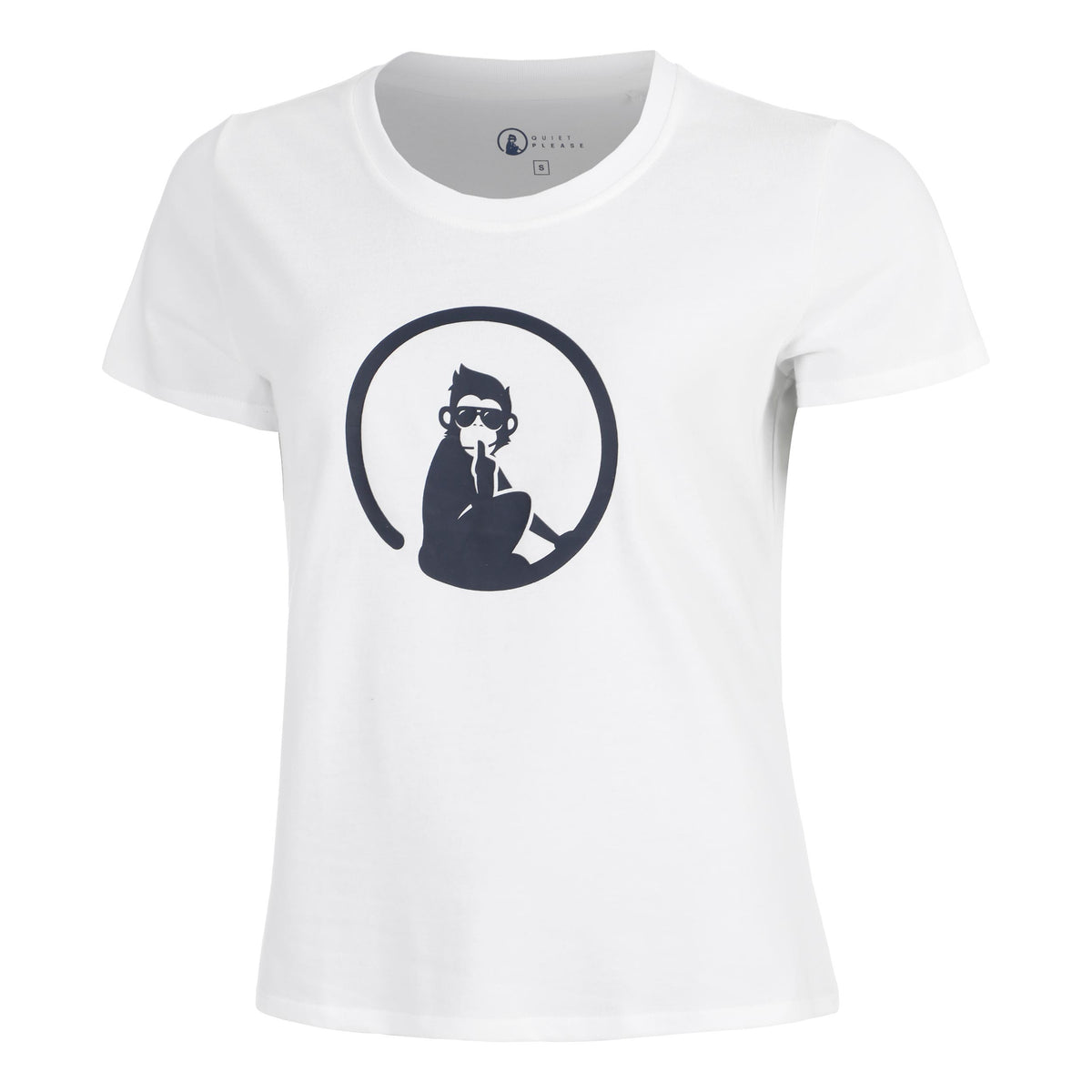 Quiet Please Trainings T-Shirt Women-white